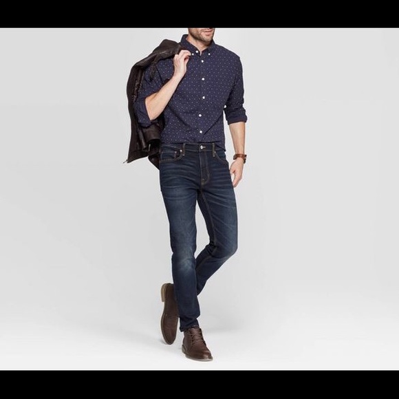 Slim Fit Stretch Poplin L/S Button-Down Shirt - Picture 3 of 4